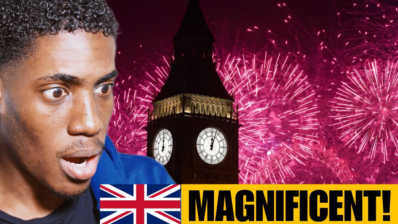 Реакция американцев на новогодний фейерверк в Лондоне в 2026 году