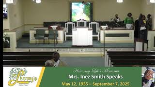 Mrs. Inez Smith Speaks