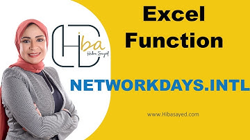 Excel Function - NETWorkdays.INTL - En