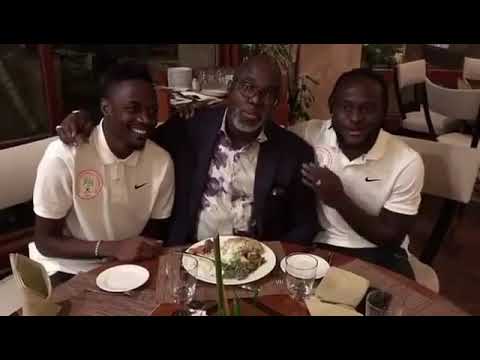 Victor Moses And Ahmed Musa Hangouts With NFF President Amaju Pinnick After The Alleged Curve