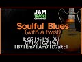 Soulful blues groove in g guitar backing track