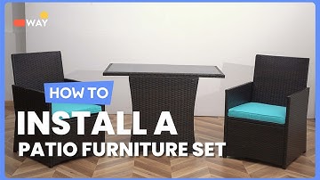 How to Install the 3 Pieces Patio Rattan Furniture Set with Cushion | HW68178 #costway #howto