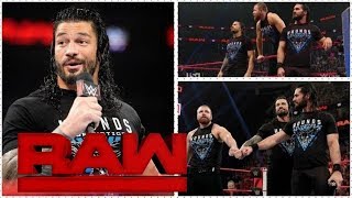 Roman Reigns The Shield farewell addres Monday Night Raw March 11, 2019 - WWE 
