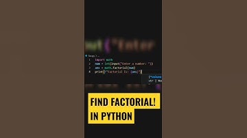 Python Program to Find the Factorial of a Number  #shorts #coding #python #pythonprogramming