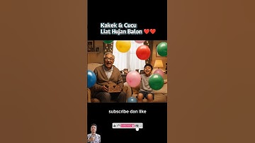 Kakek dan cucu kaget ada hujan balon di rumah ❤🥰 #shorts #trending #fake #ai #kakek