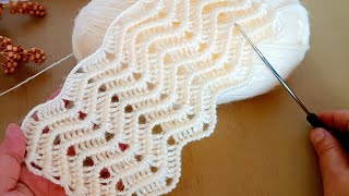 Look how beautiful it is! Just 2 rows of zigzag crochet stitch