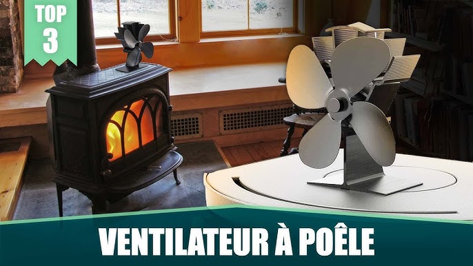 1 Ventilateur De Cheminée À 6 Lames, Ventilateur De Poêle À Bois Pour  Bois/brûleur À Bûches/cheminée/gaz/poêle À Granulés, Ventilateur Non  Électrique