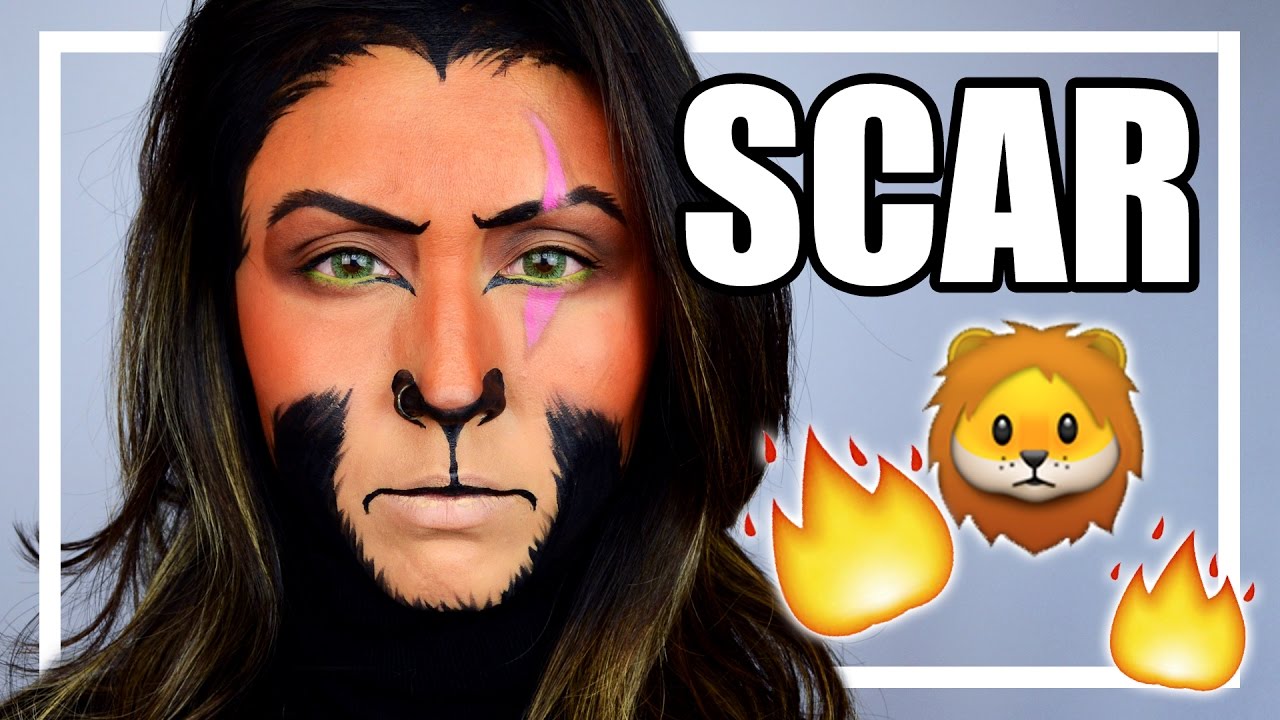 Wonderbaar SCAR LION KING LEEUW HALLOWEEN MAKE UP TUTORIAL REWIND Sheling YM-18