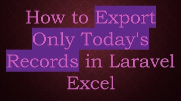 How to Export Only Today