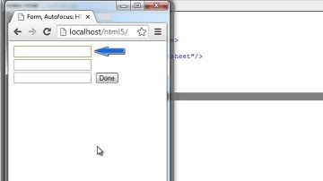 autofocus Attribute of Form Field: HTML5