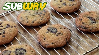 How to make SUBWAY copycat Chocolate Chip Cookies | Crispy and Chewy