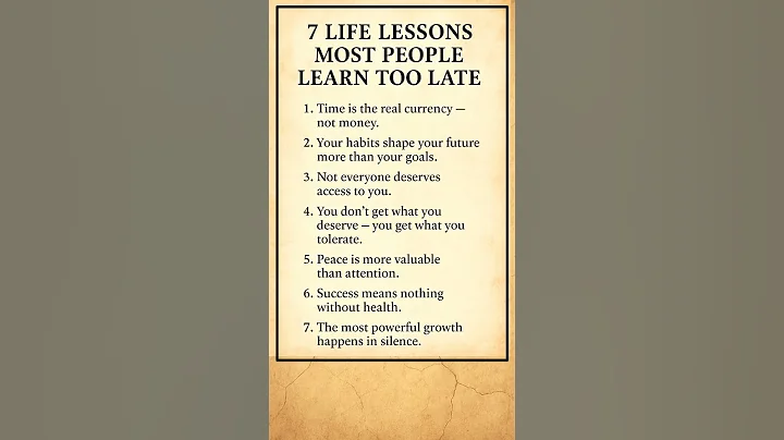 7 #Lifelessons Most People Learn Too Late #shorts #mindset#motivation #selfimprovement #selfgrowth