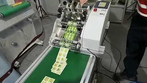 Friction feeder machine counts 5pcs stickers per time | Batch Counting for packaging line