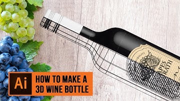How to Make a 3D Wine Bottle Illustrator 3D Revolve