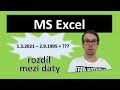 Excel: datum - rozdíl mezi daty (ve dnech, měsících, letech)