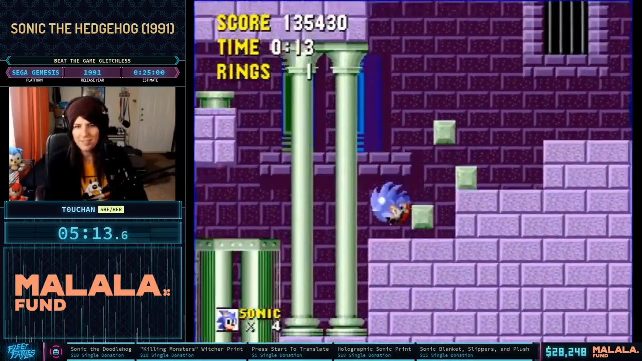 Sonic the Hedgehog by t0uchan in 23:12 - Summer Games Done Quick 2020 Online  