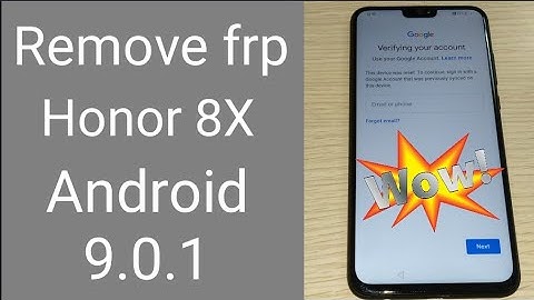 REMOVE FRP HUAWEI HONOR 8X JSN-L21 ANDROID 9.0.1