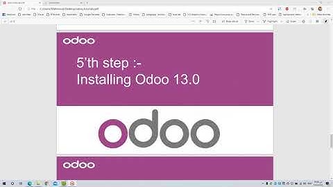 Odoo 13 on Windows 10 Tutorials -06