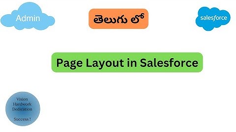 Page Layout in Salesforce  ||  Salesforce In Telugu