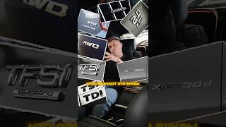 Что означают буквы на кузове автомобиля? #шильдик #автоэксперт #tdi #tsi #awd #автосалон #купитьавто