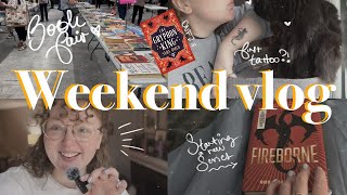 GETTING MY FIRST TATTOO, A LITTLE BOOK FAIR, & STARTING A NEW SERIES || a weekend vlog