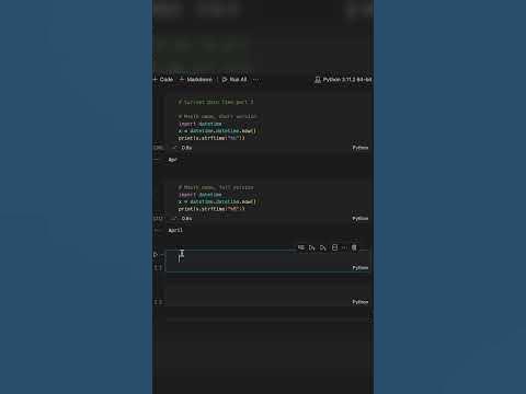 Python - Date and Time Part 2 #shots #python #pythonprogramming - YouTube