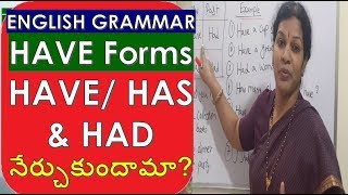 How, Where & When to use  Have forms "Have - Has - Had" in English Grammar screenshot 5