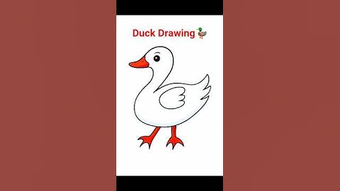 Duck Drawing🦆| How to Draw a Duck| Easy Duck Drawing for Beginners#duckdrawing #art #drawing #shorts