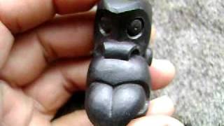Ebony hard wood carved head