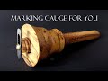 019 Woodturning - marking gauge from spalted beech.