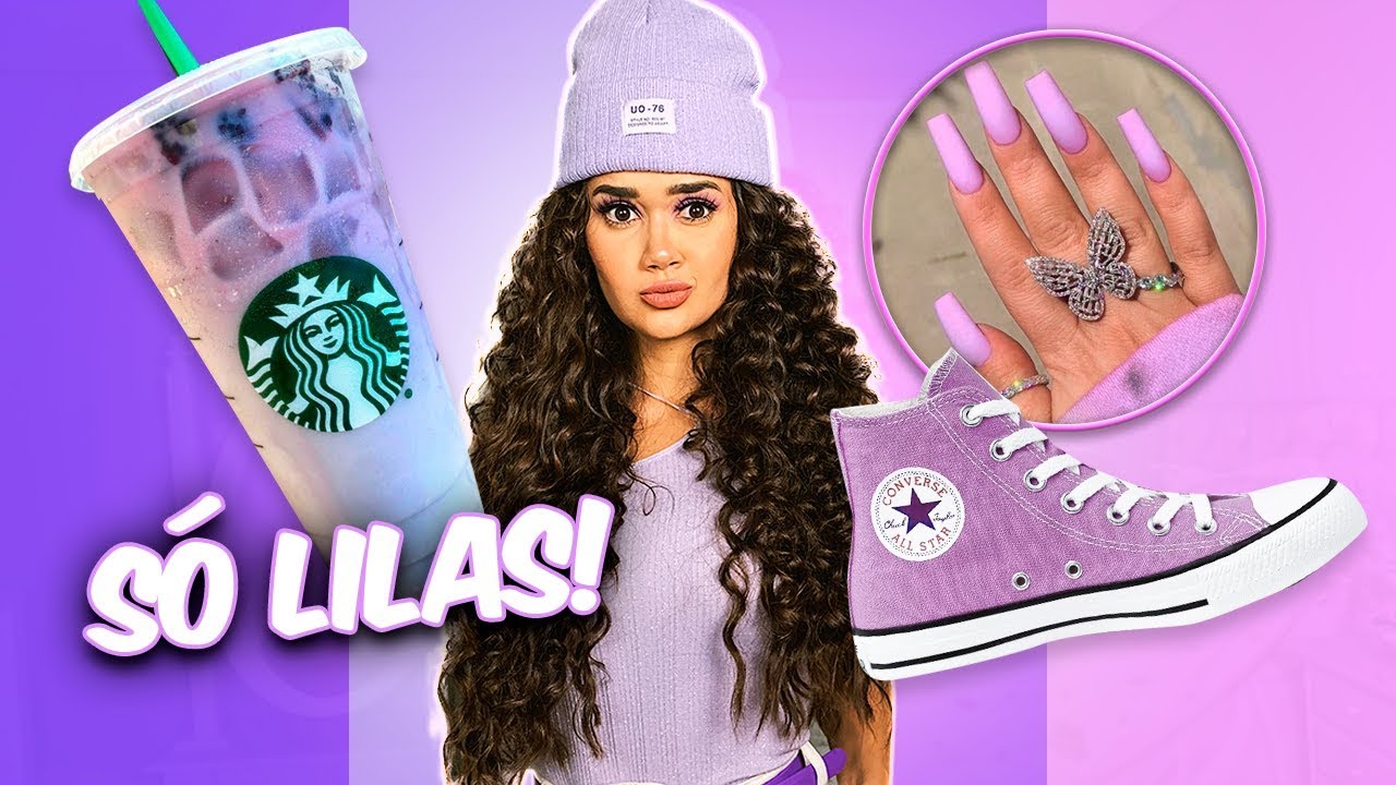 Usando SÓ LILÁS por UM DIA!