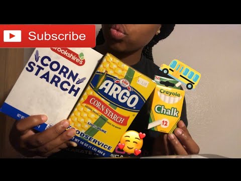 1lb of Argo cornstarch over fresh gym chalk blocks! ☁️✨☁️ #asmr #corn