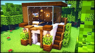Minecraft Very Small Modern House How To Build An Easy Modern House Tutorial
