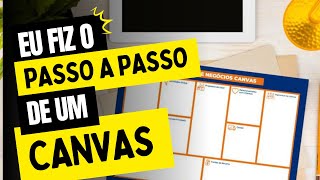 Modelo de Negócios CANVAS - Fiz o passo a passo e deixei um exemplo PRONTO!