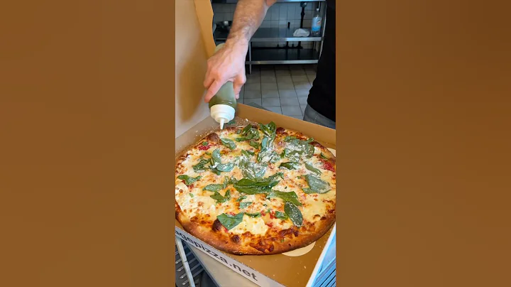 The CHEESY MARGHERITA PIZZA from East Village Pizza in NYC! 🍕🧀🔥 #DEVOURPOWER