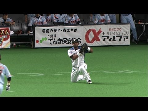【プロ野球パ】ミランダが飛び込んだ！好守で相手チャンス潰す 2014/06/12 F-G
