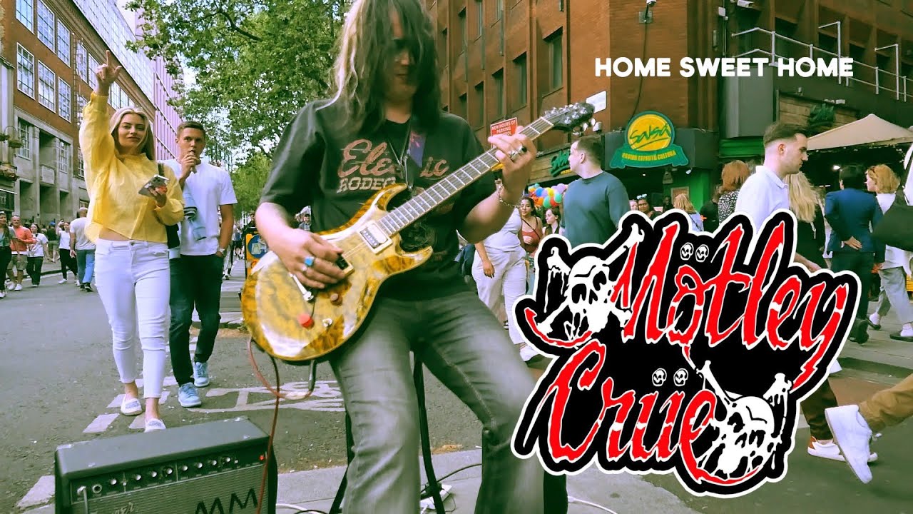 Awesome Street Talent! Motley Crue - Home Sweet Home, Miguel Montalban Guitar Cover, Nikki Sixx 2023