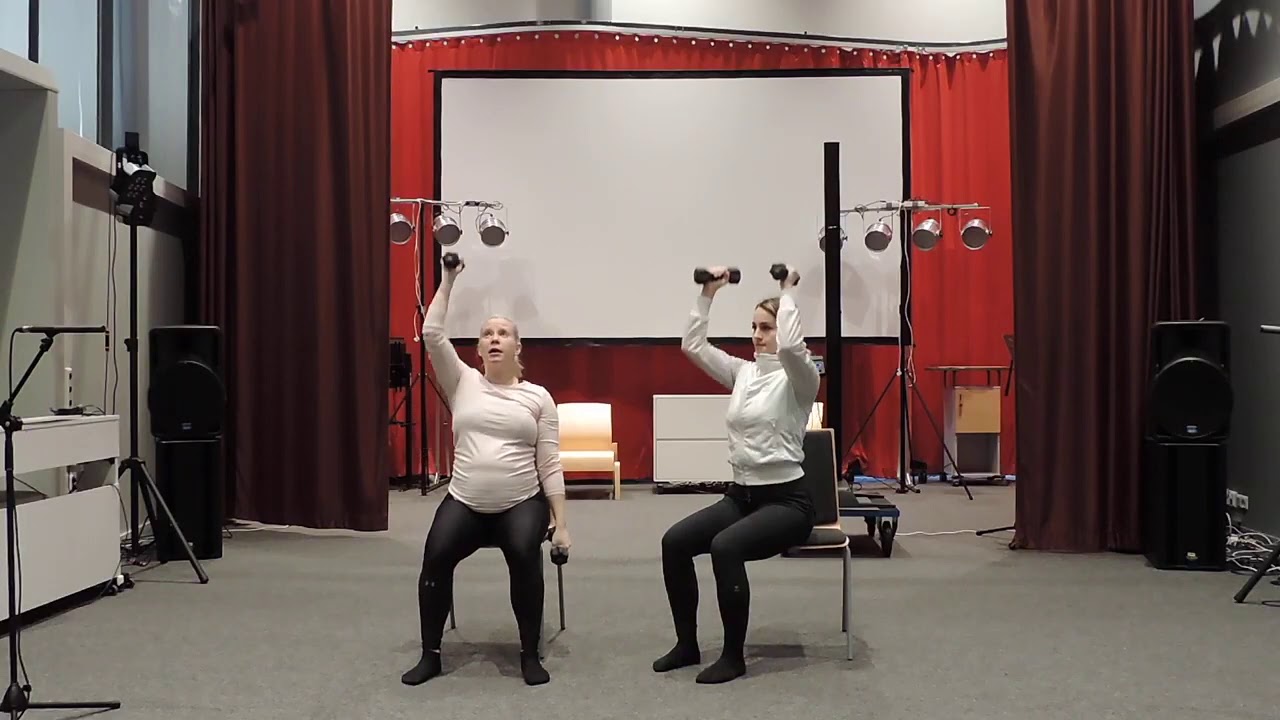 Tuolijumppa 4. Väline: käsipainot