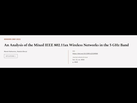 An Analysis of the Mixed IEEE 802.11ax Wireless Networks in the 5 GHz Band | RTCL.TV