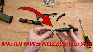 Tokyo Marui MWS Broken Nozzle Spring Repair - How To