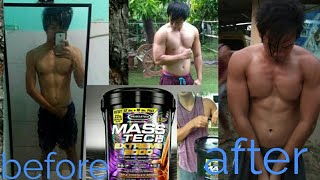 Masstech Extreme 2000 Unboxing and result(mass gainer review) before and after