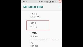 Maxis APN Settings for Android 4G LTE