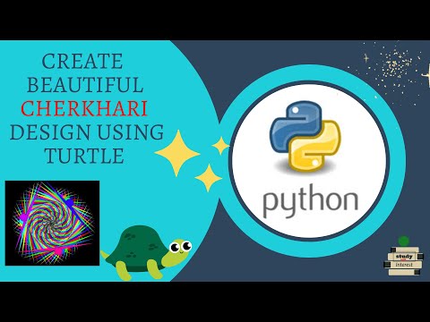 Create a  Beautiful Cherkhari design in Python || How to use of turtle graphic in python