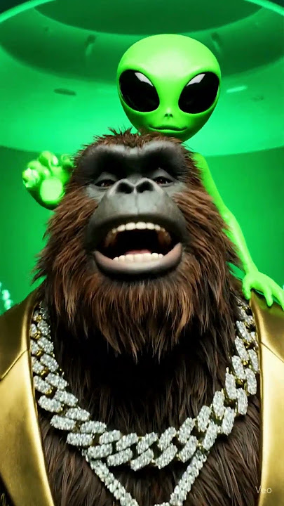 The Night Bigfoot Met the Little Green Alien #short