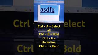 Bold + underline + italic for keyboard shortcut #foryou #technology #ytshorts #yt