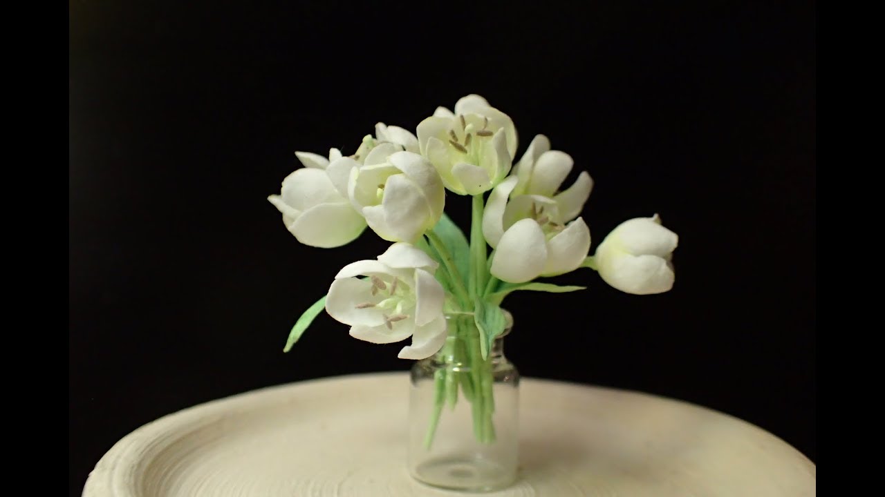 Мастер-класс. Тюльпаны. Миниатюра. - YouTube