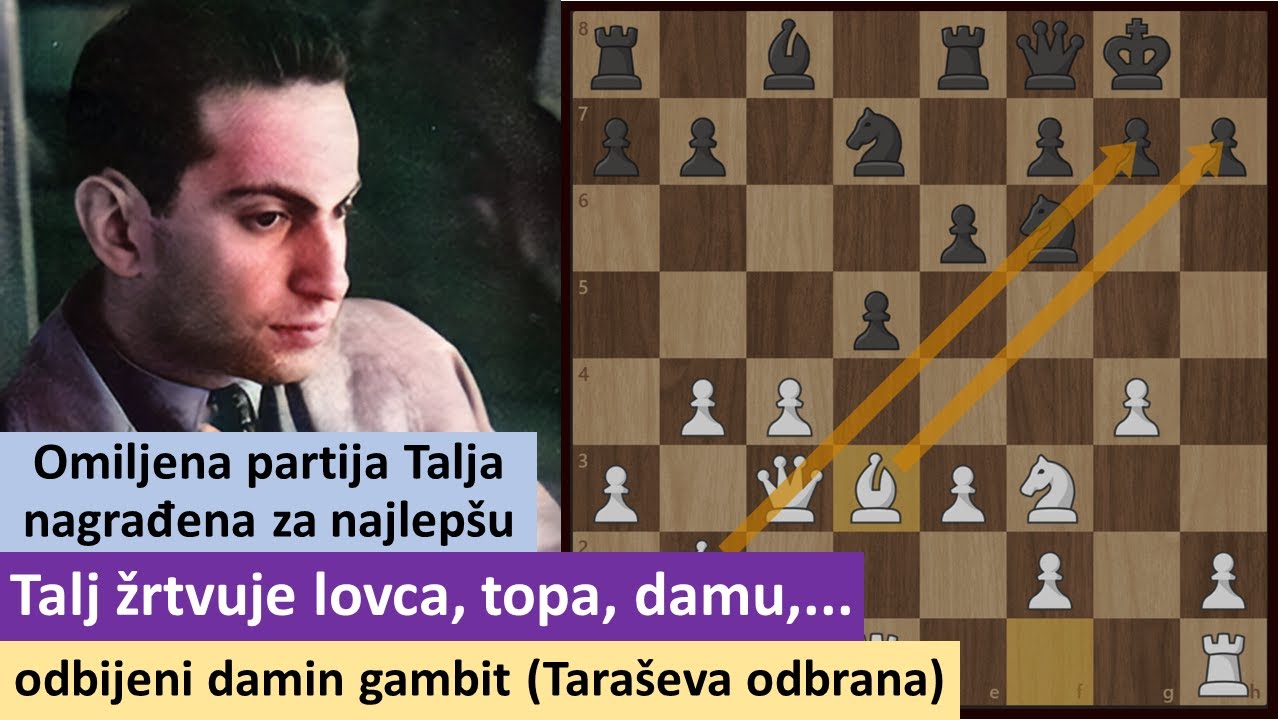 Omiljena partija Mihaila Talja za koju je dobio nagradu za lepotu - odbijeni damin gambit