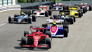 Ferrari F1 2024 vs All Ayrton Senna F1 Cars (1984-1994) - Nordschleife