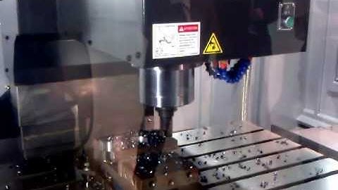 Sharp Chicago Dealer Open House SV-4328ST Vertical Machining Center steel part demo